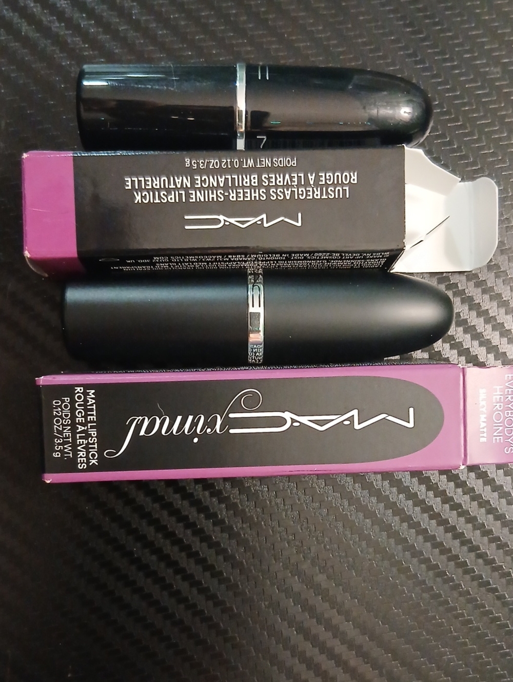 MAC Cosmetics Matte Lipstick - Purple (Heroine) And Sheer-shine Figgy (Purple)